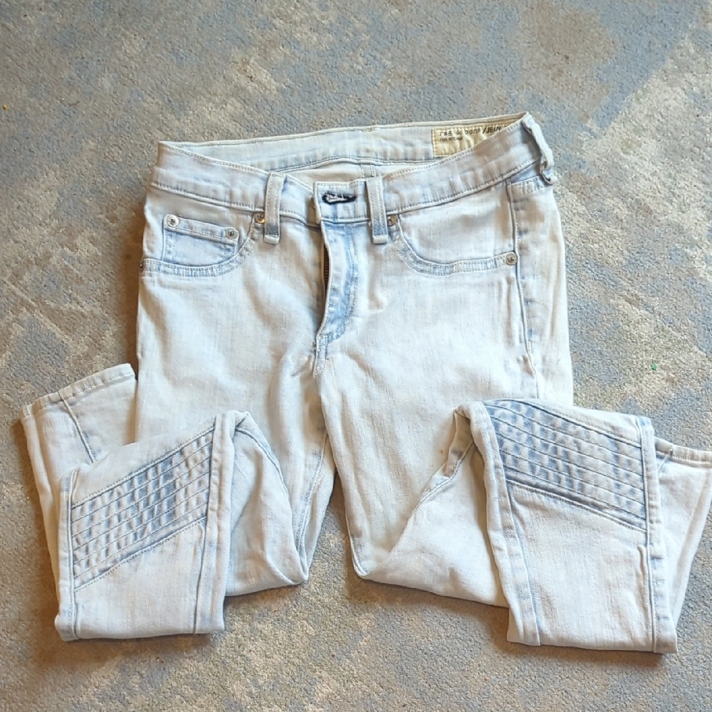 Rag & Bone Light Acid Wash Skinny Jeans